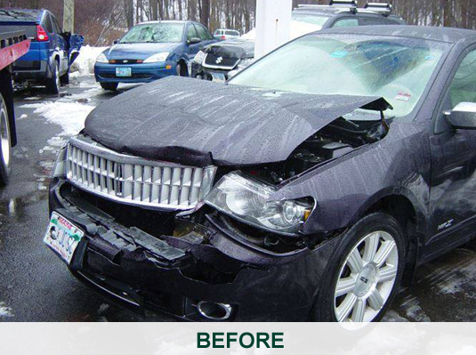 View Before/After photos of collision repair experts following OE procedures to repair vehicles with precision and proper care.